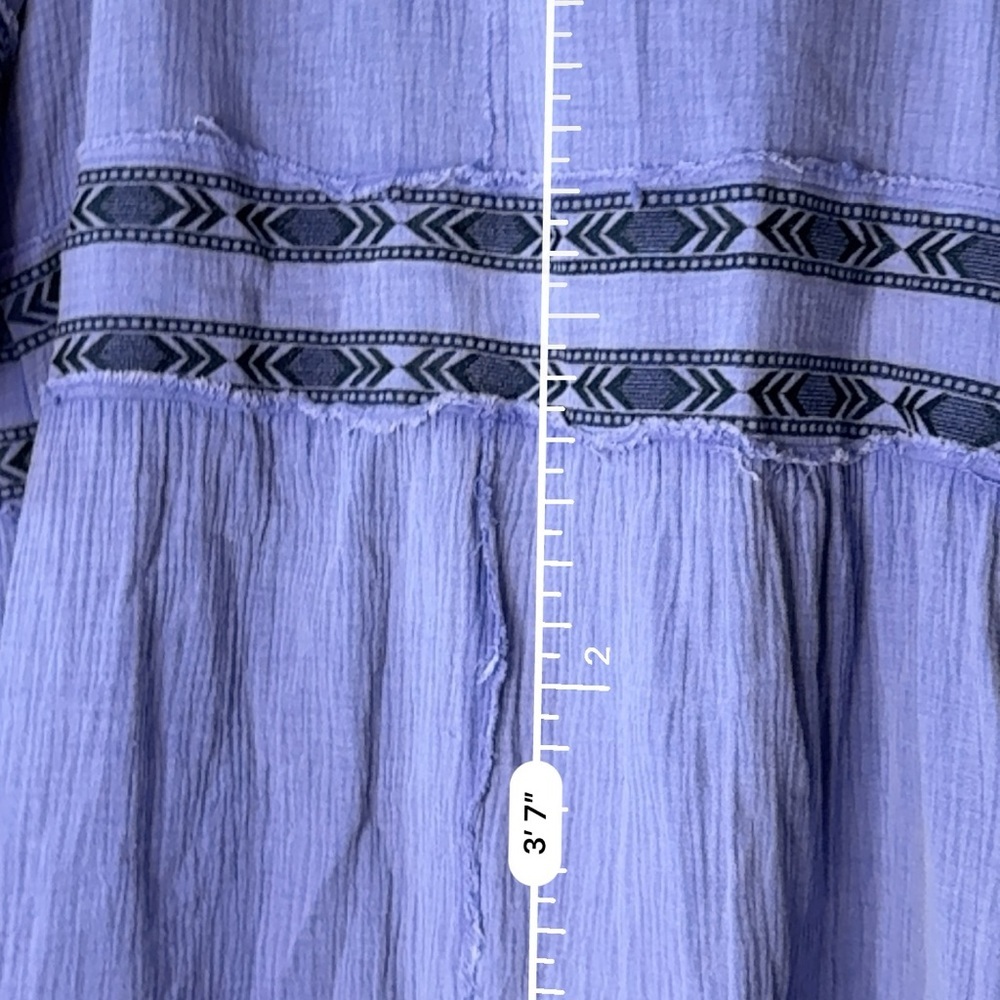 POL Embroidered Frayed Purple Kimono Cardigan Duster - Picture 6 of 6